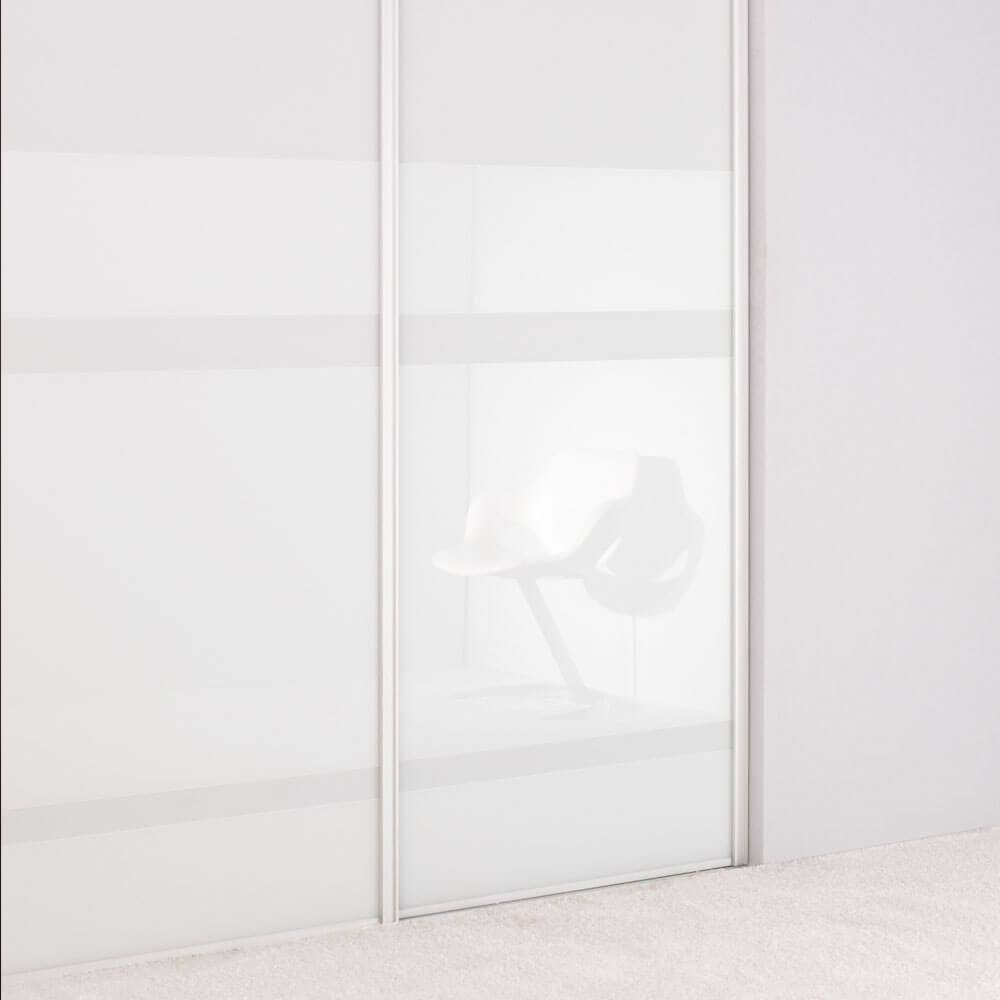 Porte de placard coulissante blanc brillant 1 vantail H 2,50 m x L 0,61 m  YKARIO, 1033696, Rangement, dressing et aménagement de placard